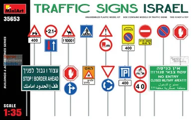 MIA35653 1:35 Miniart Traffic Signs Israel