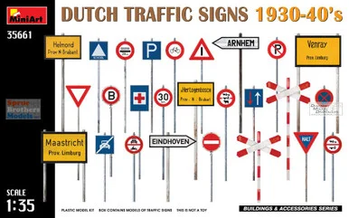 MIA35661 1:35 Miniart Dutch Traffic Signs 1930-40s