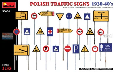 MIA35664 1:35 Miniart Polish Traffic Signs 1930-40s