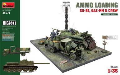 MIA36071 1:35 Miniart BigSet Ammo Loading (Su-85, GAZ-MM & Crew)