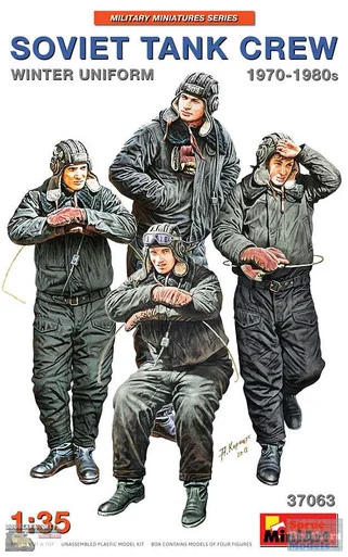 MIA37063 1:35 MiniArt Soviet Tank Crew 1970-1980s Winter Uniform Figure Set