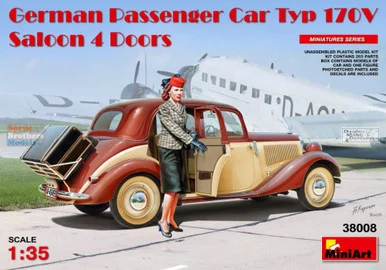 MIA38008 1:35 Miniart German Passenger Car Typ 170V Saloon 4 Doors
