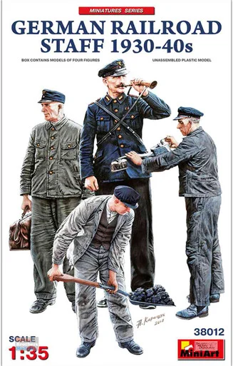MIA38012 1:35 MiniArt German Railroad Staff 1930-40s Figure Set