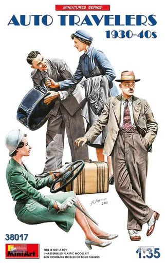 MIA38017 1:35 MiniArt Auto Travellers 1930-40s Figure Set