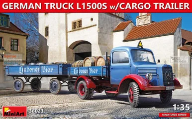 MIA38023 1:35 Miniart German Truck L1500S with Cargo Trailer