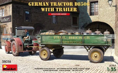 MIA38038 1:35 Miniart German Tractor D8506 with Trailer