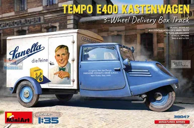 MIA38047 1:35 Miniart Tempo E400 Kastenwagen 3-Wheel Delivery Box Truck