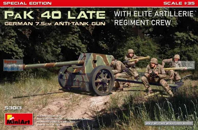 MIA53013 1:35 Miniart German 7.5cm Anti-Tank Gun Pak 40 Late with Crew [Special Edition]