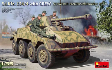 MIA53014 1:35 Miniart Sd.Kfz.234/4 with Crew Schwerer Panzerspahwagen 7.5cm