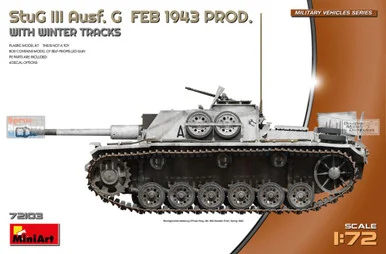 MIA72103 1:72 Miniart StuG.III Ausf.G Feb 1943 Prod with Winter Tracks