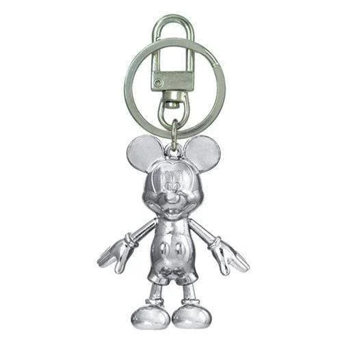 Mickey Mouse April Diamond Pewter Dangle Key Chain - Monogram