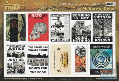 MID48016 1:48 Military In Detail - Bosnian Anti War Posters #2