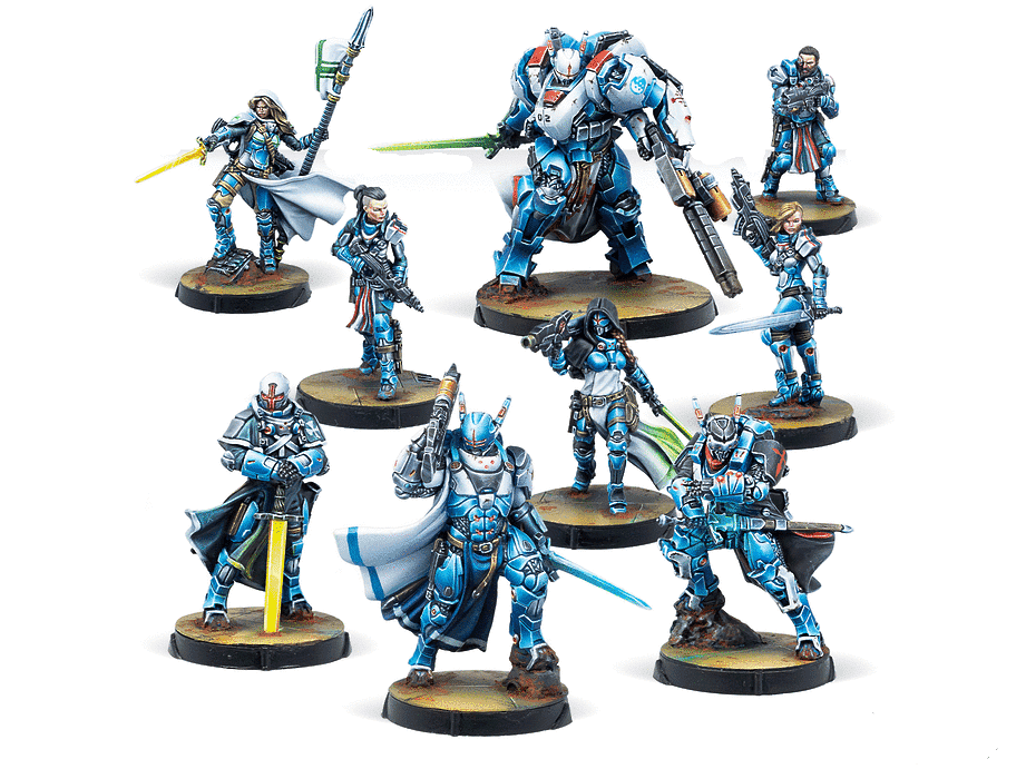 Infinity PanOceania Military Orders Action Pack Miniature Game Figures - Corvus Belli