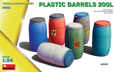 1/24 Miniart PLASTIC BARRELS 200L