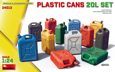 1/24 Miniart Plastic Cans 20L Set 200L