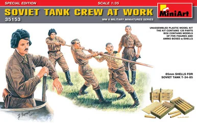 1/35 Miniart Soviet Tank Crew at Work (x5 Figure Set)
