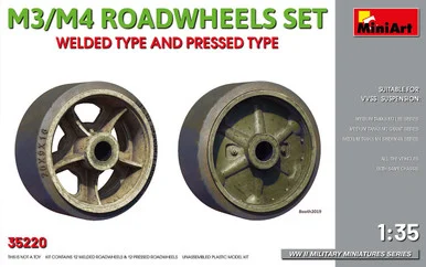 1/35 Miniart M3/M4 Roadwheels Welded & Pressed Type Set