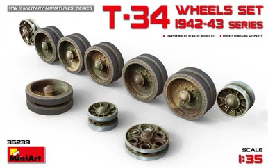 1/35 Miniart T-34 Wheels Set. 1942-43 Series