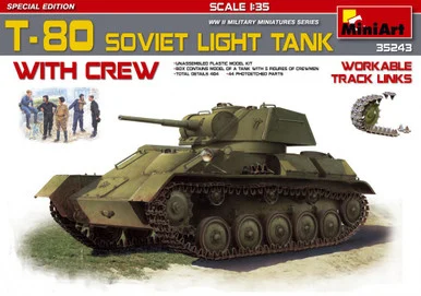 1/35 Miniart T-80 Soviet Light Tank w/Crew.Special Edition
