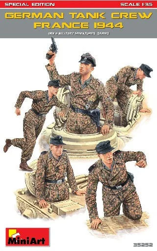 1/35 Miniart WWII German Tank Crew France 1944 (5) w/Weapons & Equipment (Special Edition)