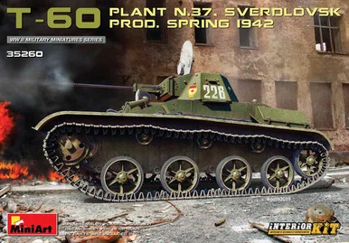 1/35 Miniart T-60 Plant N.37 Sverdlovsk Prod Spring 1942 w/Interior