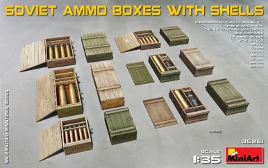 1/35 Miniart Soviet Ammo Boxes w/Shells