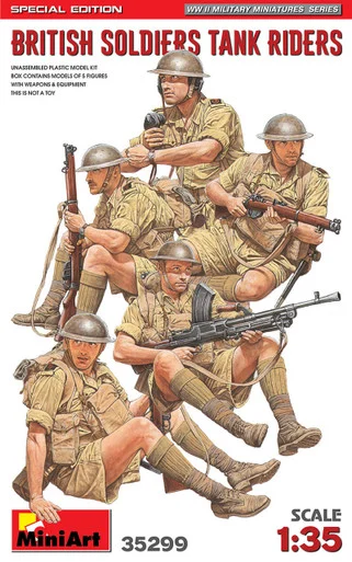 1/35 Miniart British Soldiers Tank Riders. Special Edition Plastic Model Kit