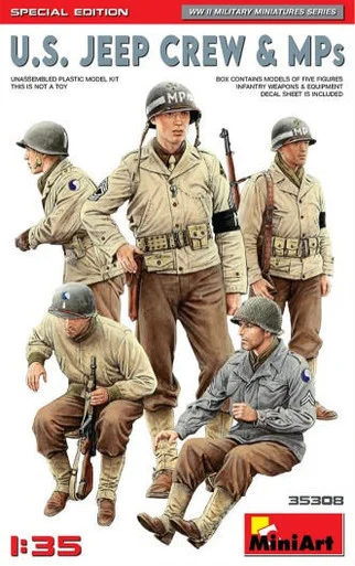 1/35 Miniart US Jeep Crew & MP's (5) (Special Edition)