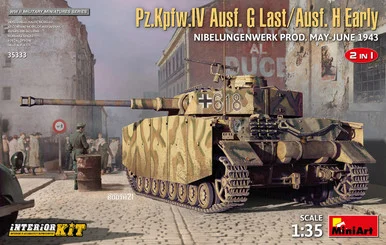 1/35 Miniart PzKpfw IV Ausf G Last/Ausf H Early Nibelungenwerk Production Tank w/Full Interior May-Jun 1943 (2 in 1)