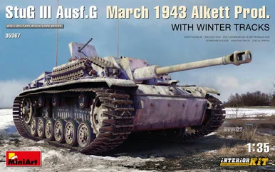 1/35 Miniart StuG III Ausf. G March 1943 Alkett Prod w/Winter Tracks. Interior Kit