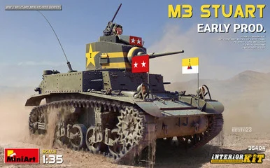 1/35 Miniart M3 Stuart (Early Production) w/ Interior Plastic Model Kit