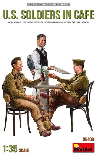 1/35 Miniart US Soldiers in Cafe