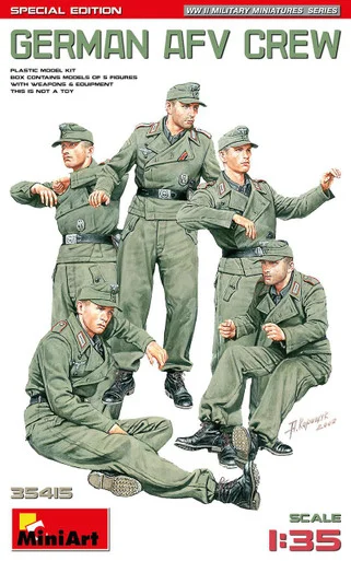 1/35 Miniart German AFV Crew. Special Edition Plastic Model Kit