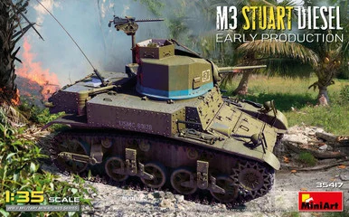 1/35 Miniart M3 STUART DIESEL EARLY PRODUCTION Plastic Model Kit