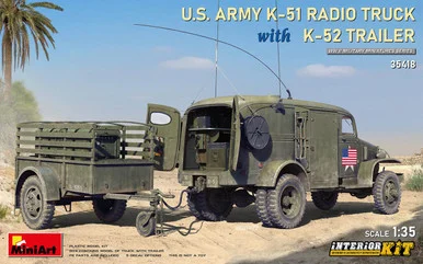 1/35 Miniart US Army K-51 Radio Truck w/K-52 Trailer. Interior Kit