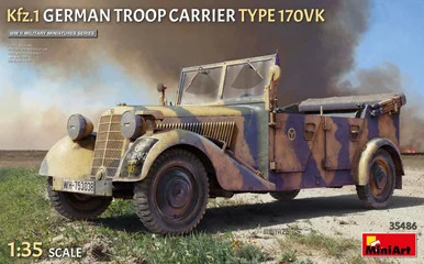 1/35 Miniart Kfz.1 German Troop Carrier Type 170VK Plastic Model Kit
