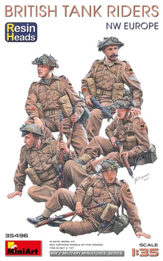 1/35 Miniart British Tank Riders (NW Europe). Resin Heads