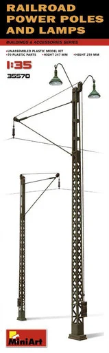 1/35 Miniart Railroad Power Poles & Lamps