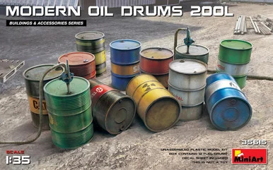 1/35 Miniart Modern Oil Drums (200l)