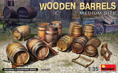 1/35 Miniart Wooden Barrels. Medium Size