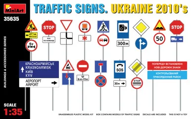 1/35 Miniart Traffic Signs Ukraine 2010's