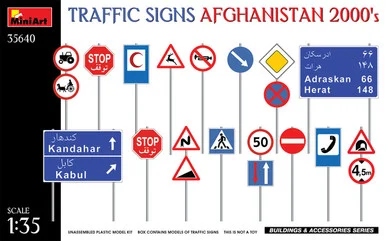 1/35 Miniart Traffic Signs. Afghanistan 2000's