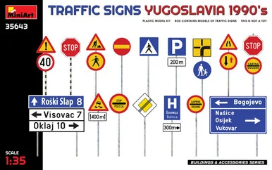 1/35 Miniart Traffic Signs. Yugoslavia 1990's