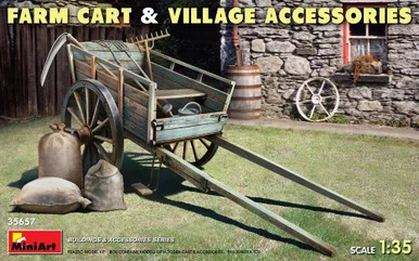 1/35 Miniart Farm Cart with Village Accessories