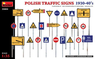 1/35 Miniart Polish Traffic Signs 1930-40s