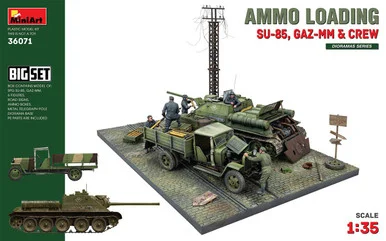 1/35 Miniart Ammo Loading (SU-85.GAZ-MM&Crew) Big Set Plastic Model Kit