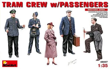 1/35 Miniart Tramcar Crew (2) & Passengers (3)