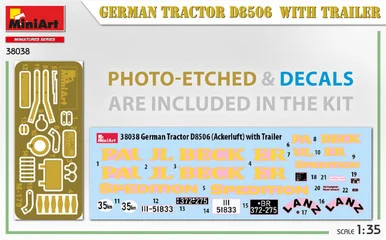1/35 Miniart German Tractor D8506 with Trailer