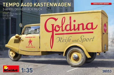 1/35 Miniart TEMPO A400 KASTENWAGEN 3-WHEEL DELIVERY BOX TRUCK
