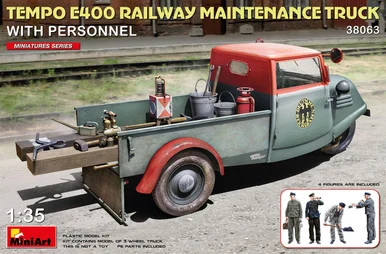 1/35 Miniart Tempo E400 Railway Maintenance Truck with Personnel